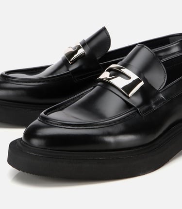  Erkek Açma Deri Metal Tokalı Hafif Tabanlı Klasik Loafer