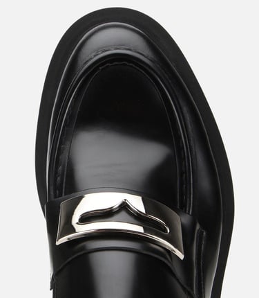  Erkek Açma Deri Metal Tokalı Hafif Tabanlı Klasik Loafer