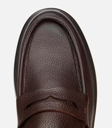  Erkek Deri Kahverengi Yumuşak Dokulu Klasik Loafer