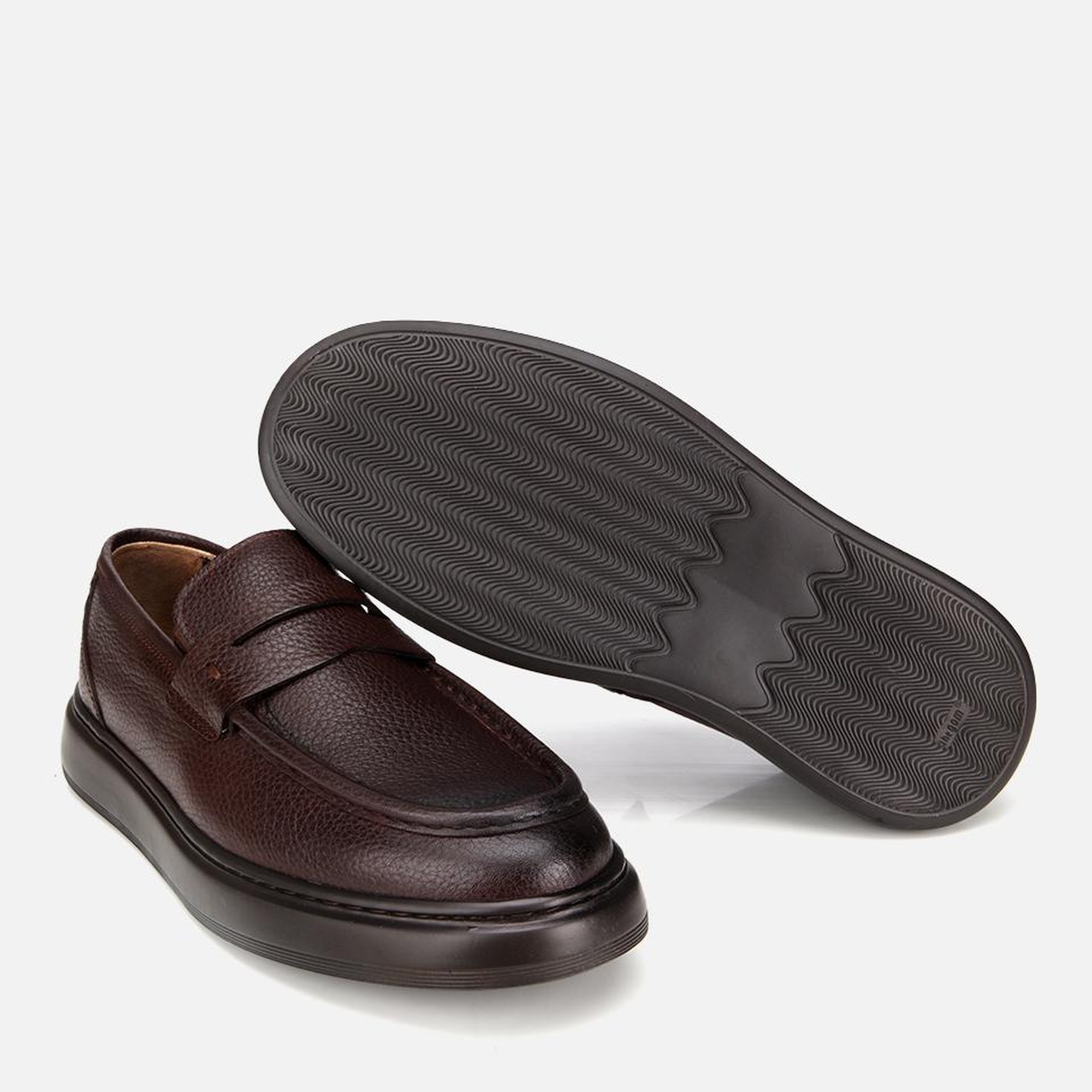 Erkek Deri Kahverengi Yumuşak Dokulu Klasik Loafer