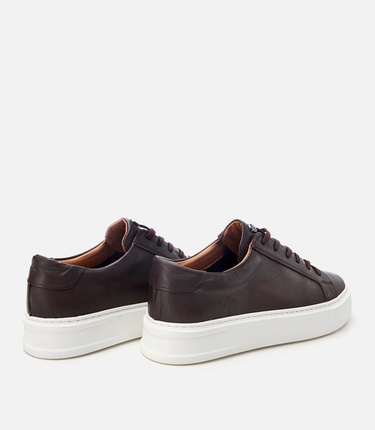  Erkek Deri Kahverengi Hafif Tabanlı Spor Ayakkabı