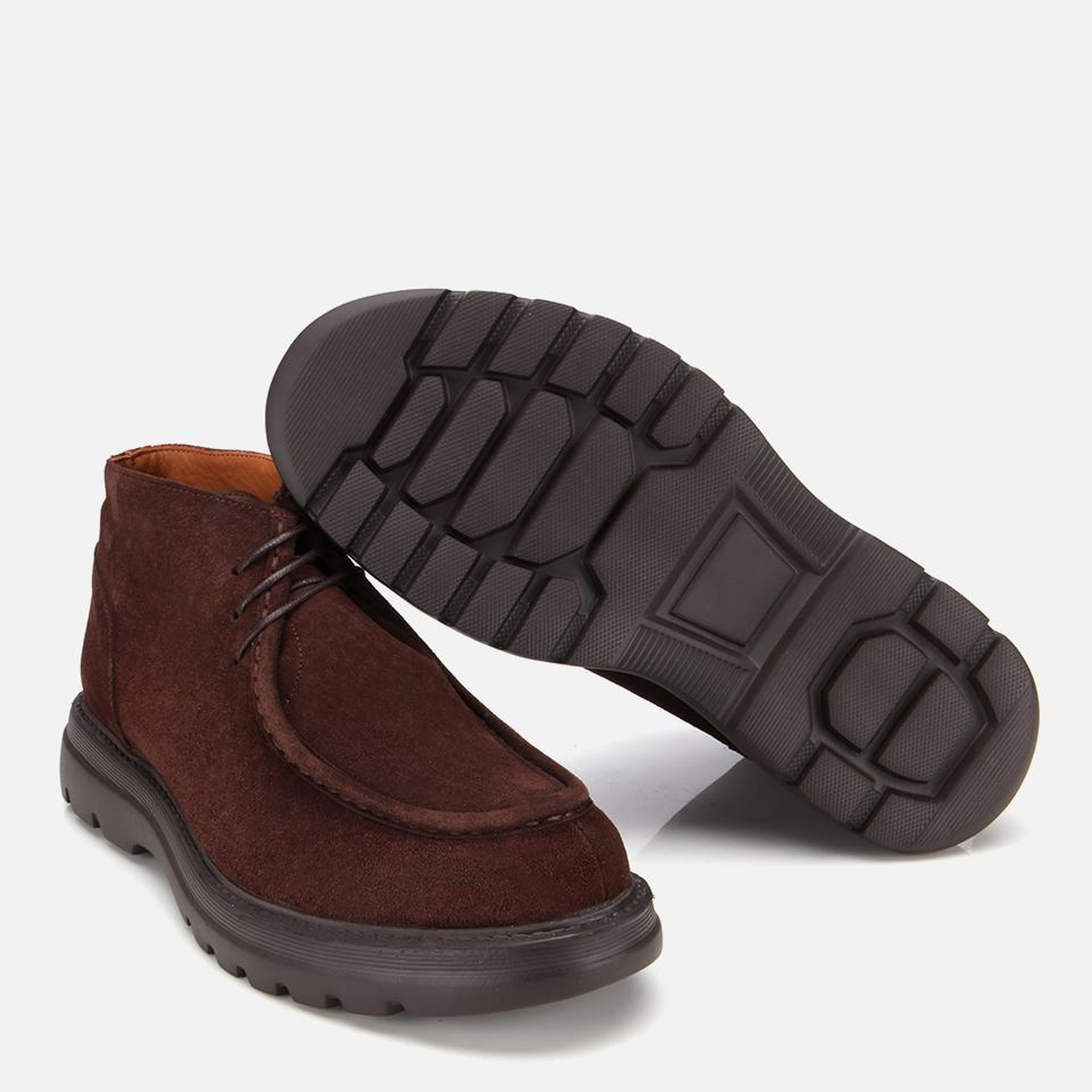 Erkek Süet Deri Kahverengi Dikiş Detaylı Chelsea Bot