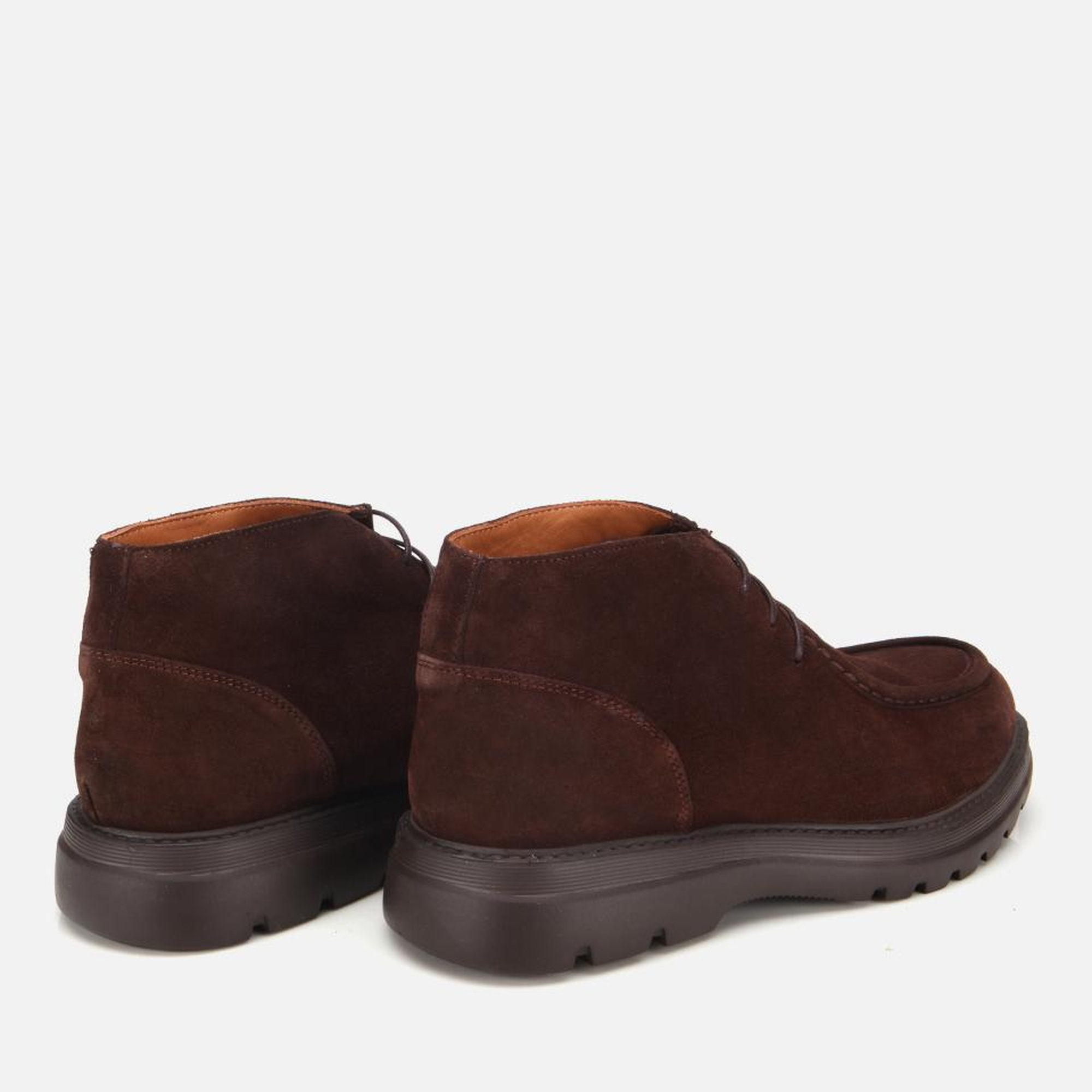 Erkek Süet Deri Kahverengi Dikiş Detaylı Chelsea Bot