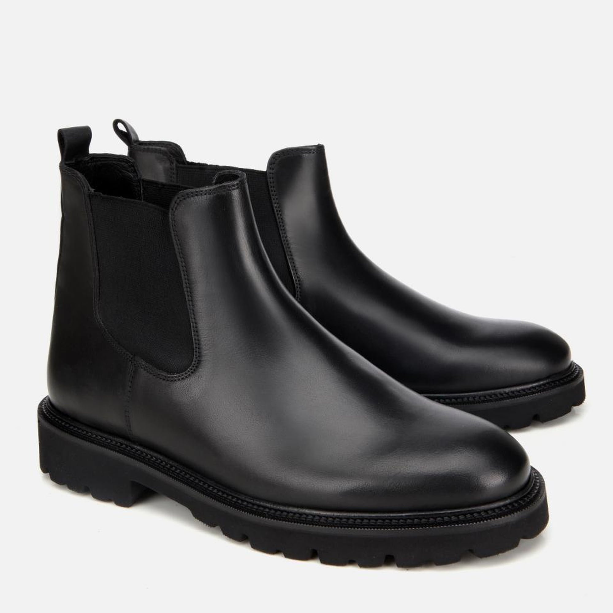 Erkek Deri Siyah Lastik Detaylı Chelsea Bot