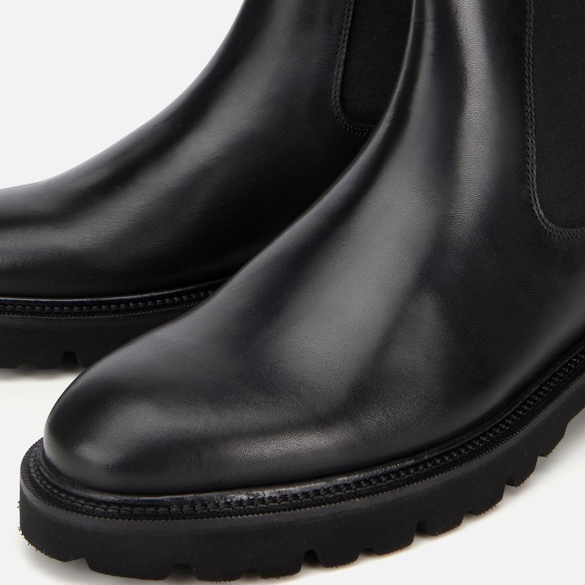 Erkek Deri Siyah Lastik Detaylı Chelsea Bot