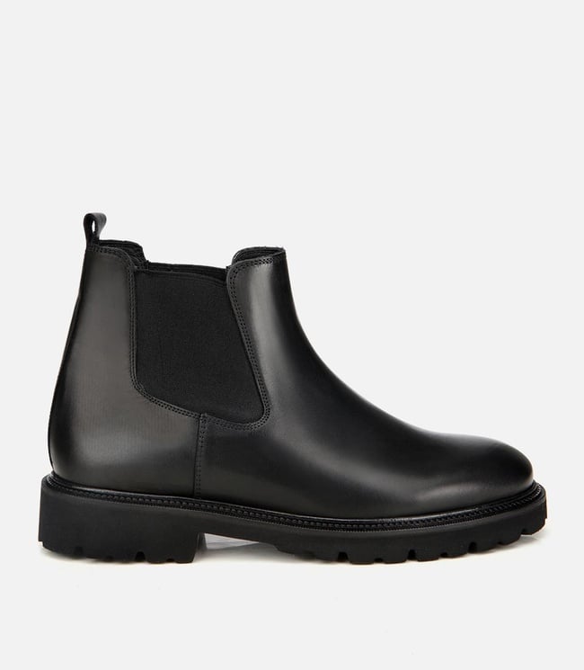  Erkek Deri Siyah Lastik Detaylı Chelsea Bot