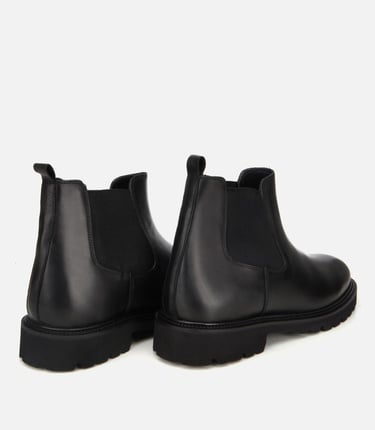  Erkek Deri Siyah Lastik Detaylı Chelsea Bot