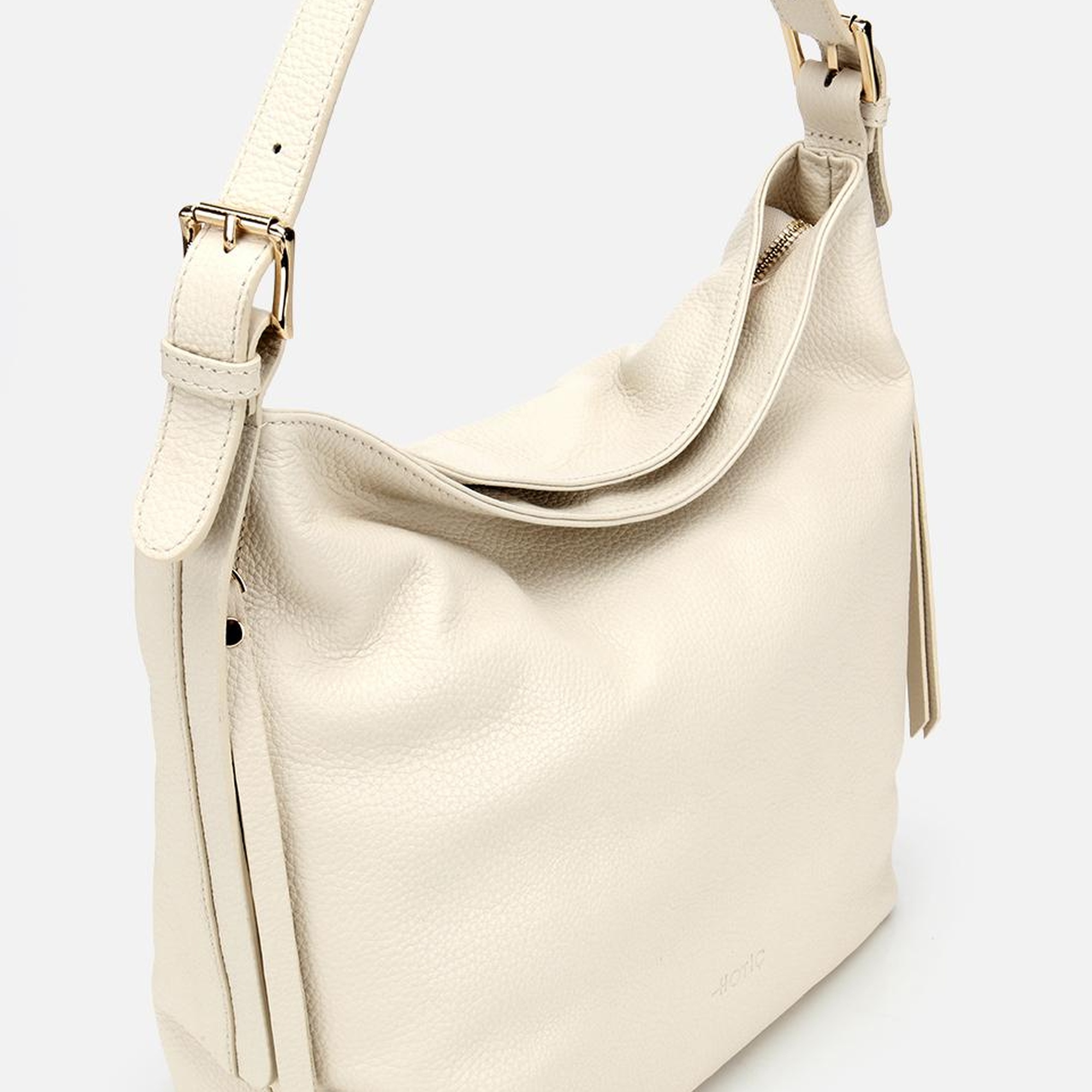 Kadın Deri Ekru Omuz Çantası