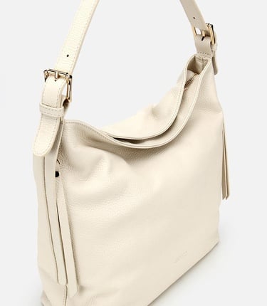  Kadın Deri Ekru Omuz Çantası