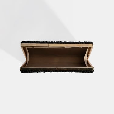  Kadın Siyah Taşlı Gold Askılı Gece El Çantası