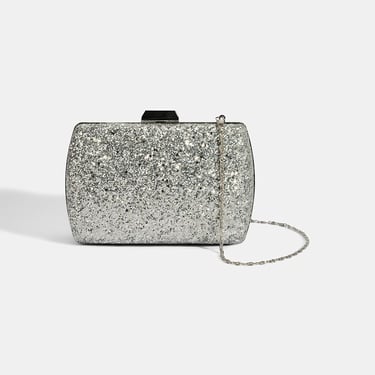  Kadın Gümüş Işıltılı Omuz Askılı Abiye El Çantası