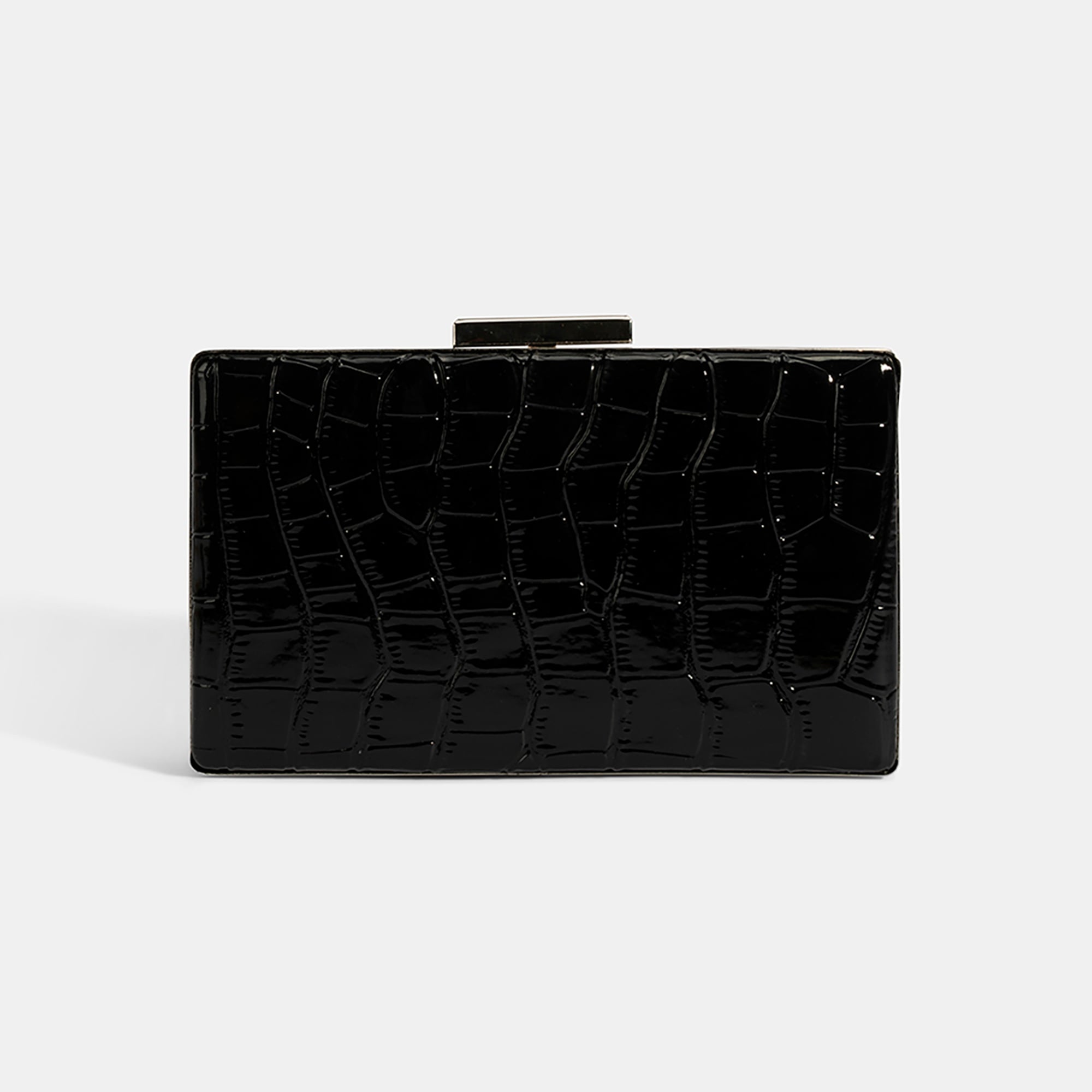 Kadın Siyah Gümüş Omuz Askılı Gece El Çantası