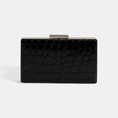  Kadın Siyah Gümüş Omuz Askılı Gece El Çantası