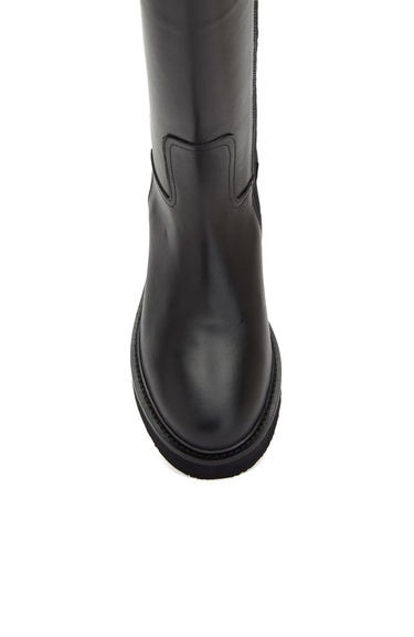  George Hogg Kadın Siyah Baskılı Deri Çizme