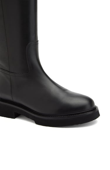  George Hogg Kadın Siyah Baskılı Deri Çizme