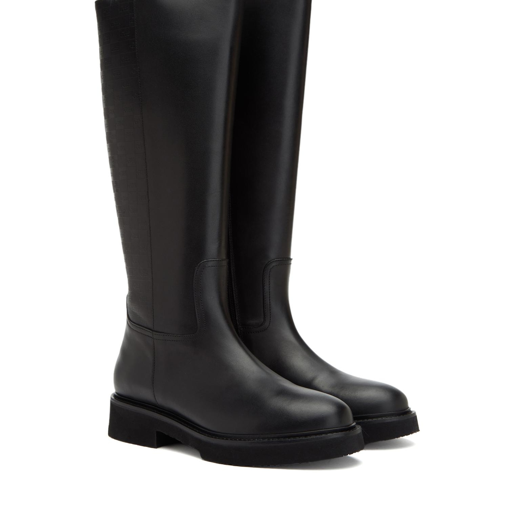 George Hogg Kadın Siyah Baskılı Deri Çizme