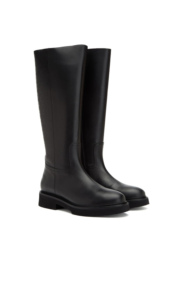  George Hogg Kadın Siyah Baskılı Deri Çizme