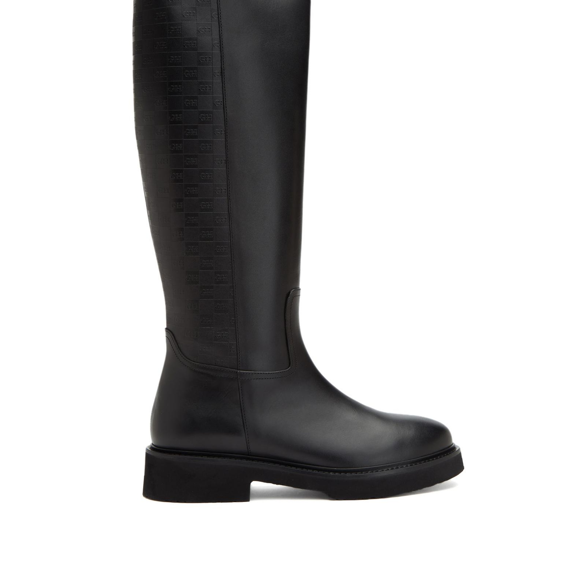 George Hogg Kadın Siyah Baskılı Deri Çizme