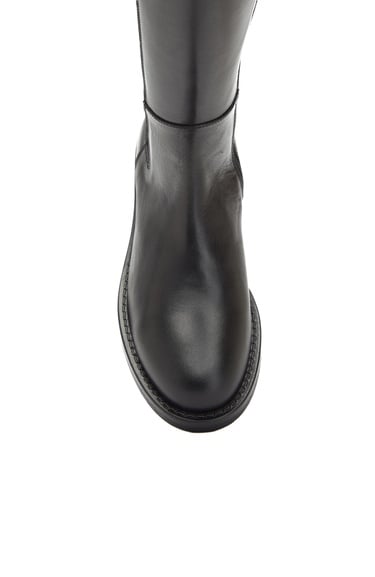  George Hogg Kadın Siyah Fermuarlı Deri Çizme