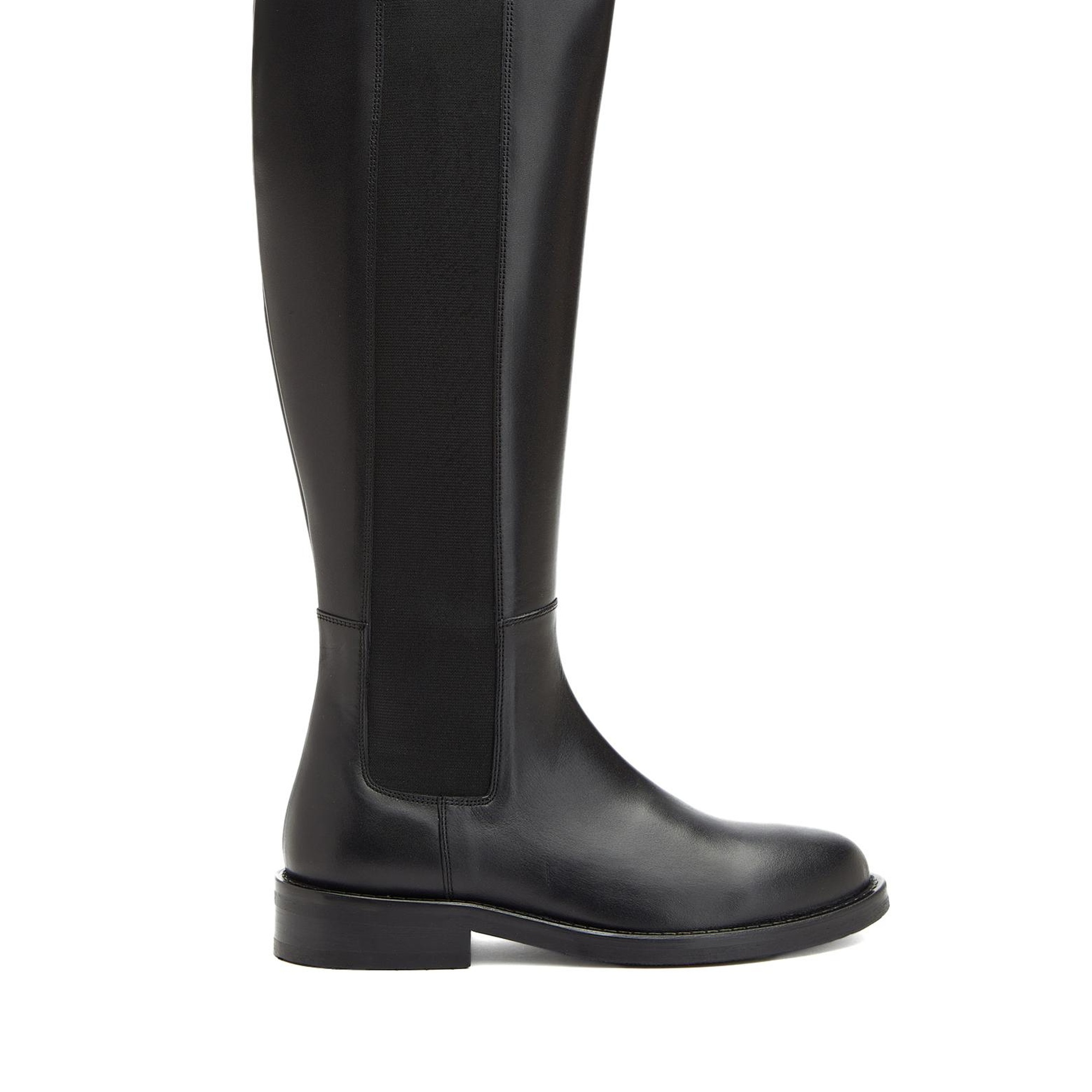 George Hogg Kadın Siyah Fermuarlı Deri Çizme