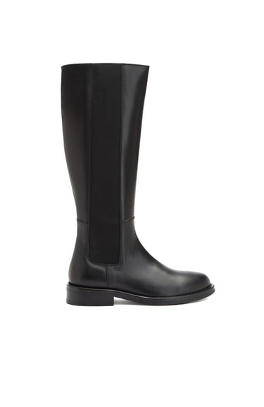  George Hogg Kadın Siyah Fermuarlı Deri Çizme