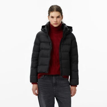  Tommy Hilfiger Down Casual Kadın Puffer Siyah Mont