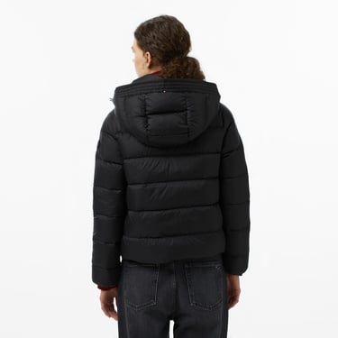  Tommy Hilfiger Down Casual Kadın Puffer Siyah Mont