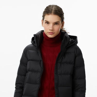  Tommy Hilfiger Down Casual Kadın Puffer Siyah Mont