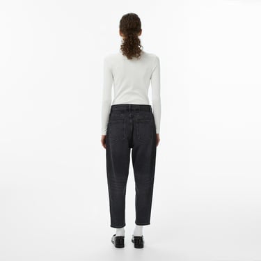  Tommy Hilfiger Mom Bi0187 Kadın Siyah Tapered Jean