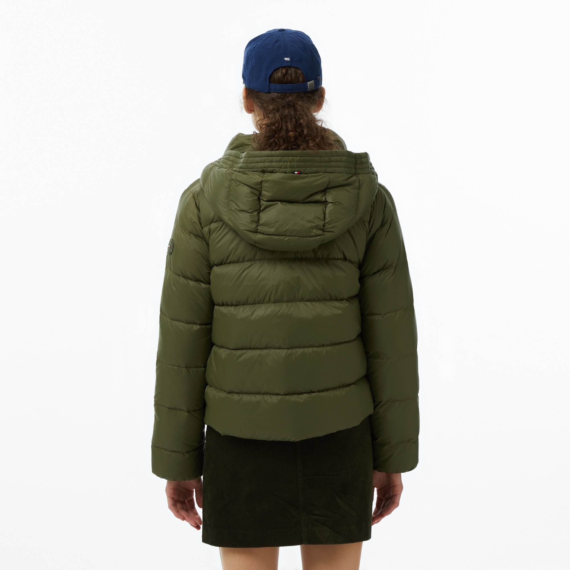 Tommy Hilfiger Casual Down Kadın Haki Puffer Mont