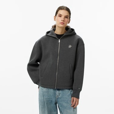 Tommy Hilfiger Script İnterlock Kadın Gri Hoodie
