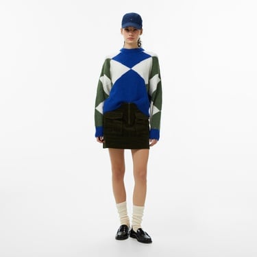  Tommy Hilfiger Corduroy Mini Kadın Yeşil Etek