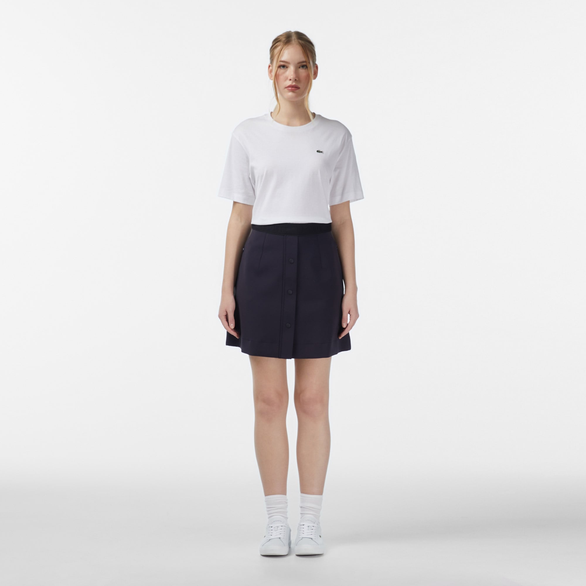 Lacoste Kadın Classic Fit Lacivert Etek