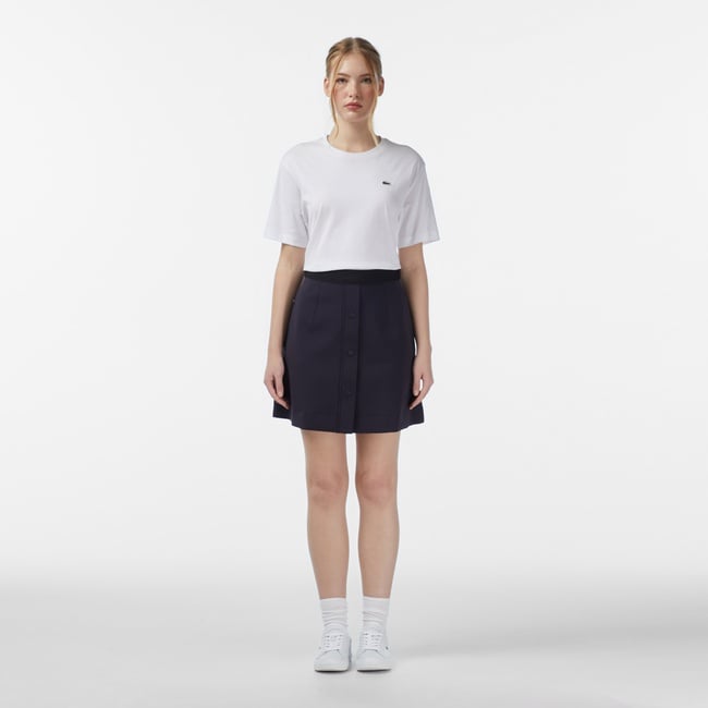  Lacoste Kadın Classic Fit Lacivert Etek