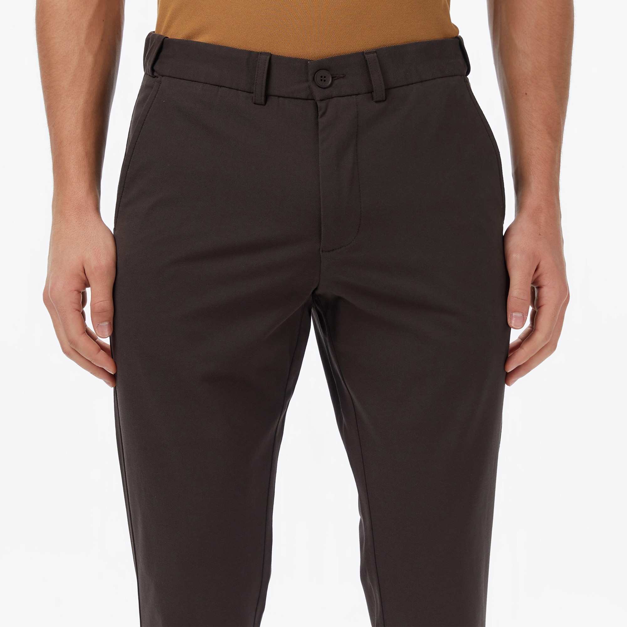 Lacoste Erkek Slim Fit Kahverengi Chino Pantolon