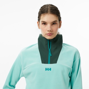  Helly Hansen W Daybreaker Cropped Polar Kadın Yeşil Sweatshirt