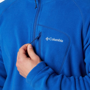  Columbia Fast Trek III Half Zip Fleece Erkek Mavi Polar Ceket