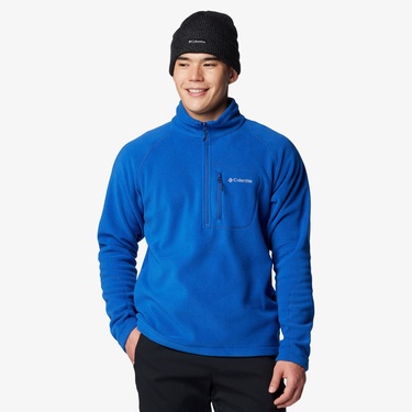  Columbia Fast Trek III Half Zip Fleece Erkek Mavi Polar Ceket