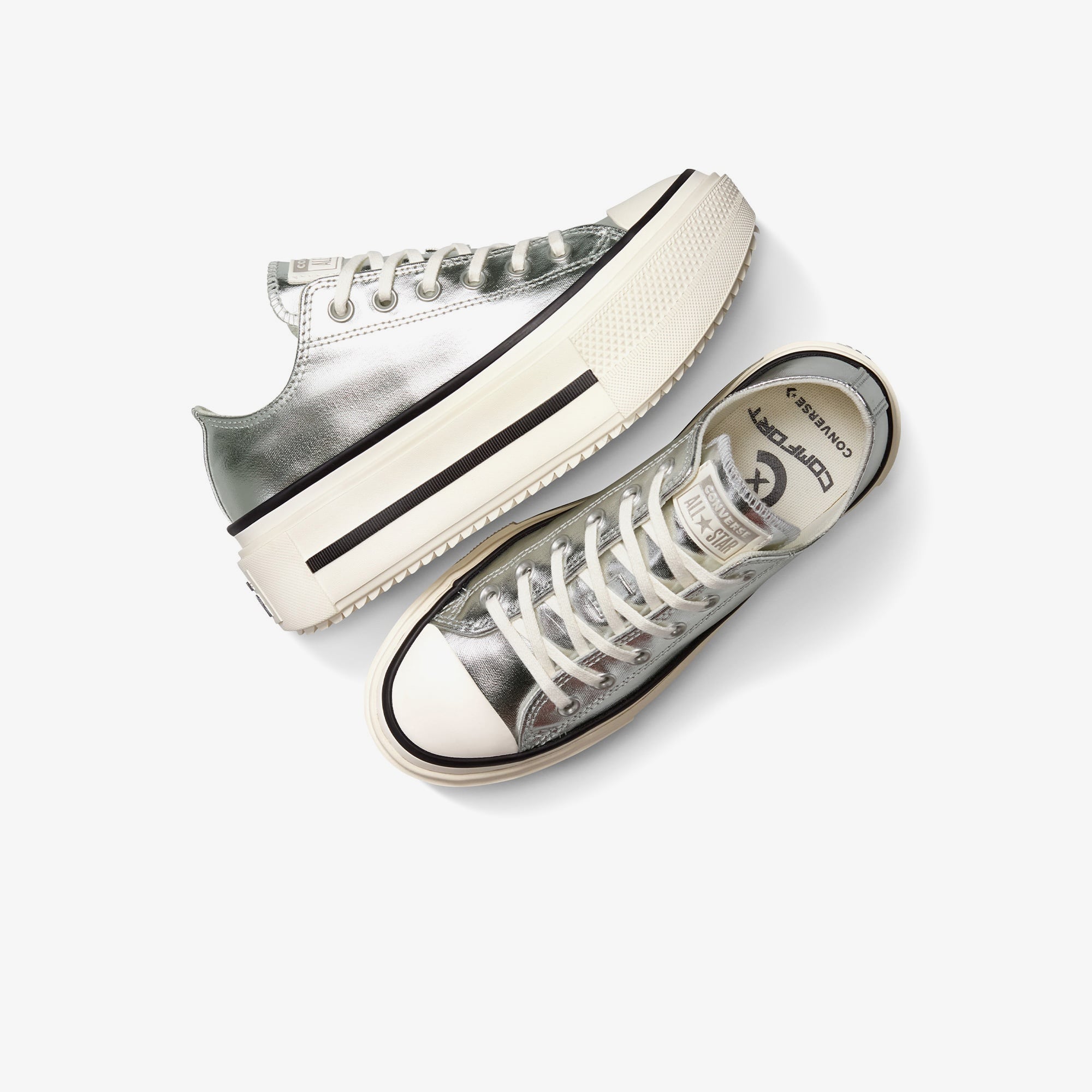 Converse Chuck Taylor All Star Lift Double Stack Unisex Gri Sneaker