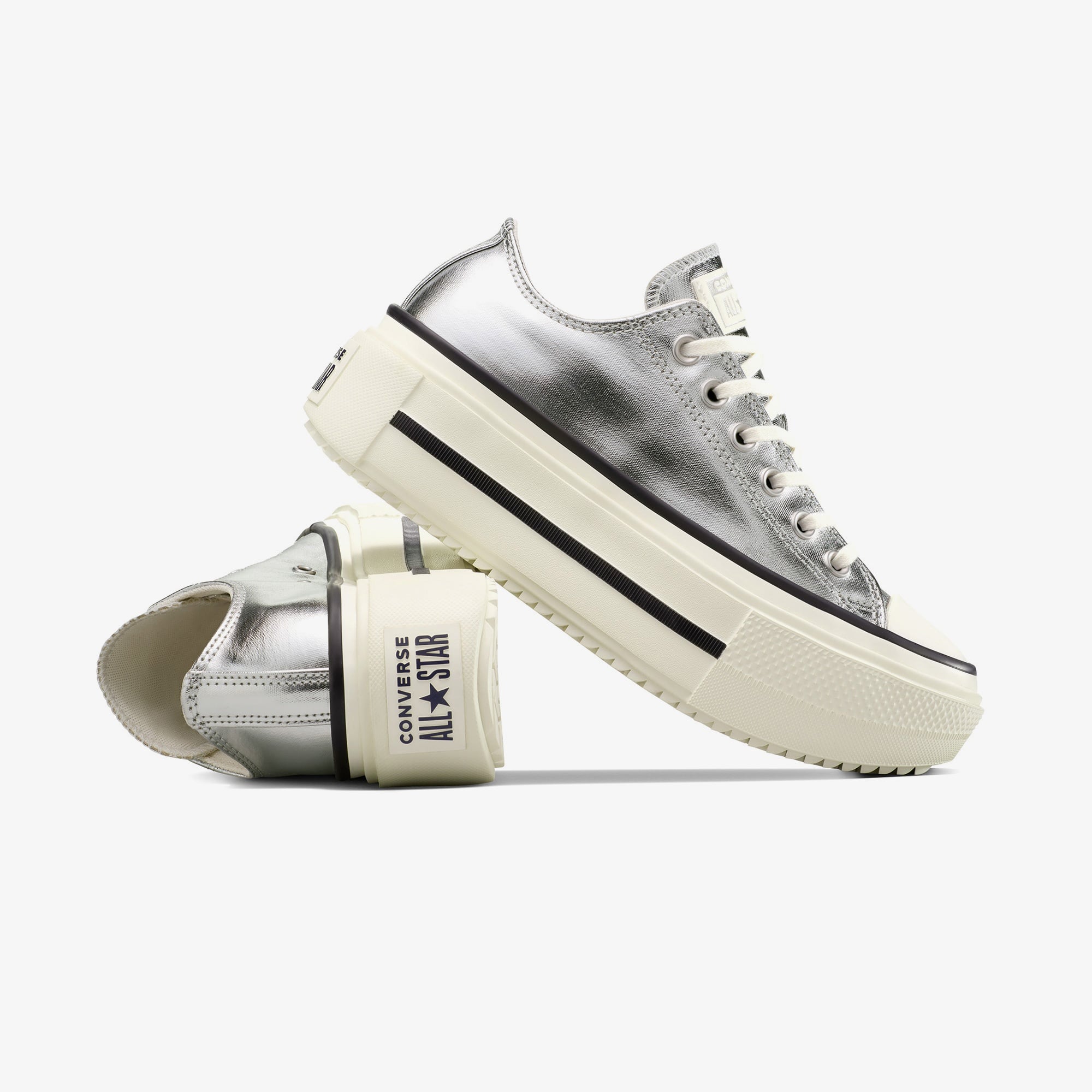 Converse Chuck Taylor All Star Lift Double Stack Unisex Gri Sneaker