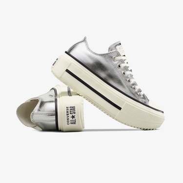  Converse Chuck Taylor All Star Lift Double Stack Unisex Gri Sneaker