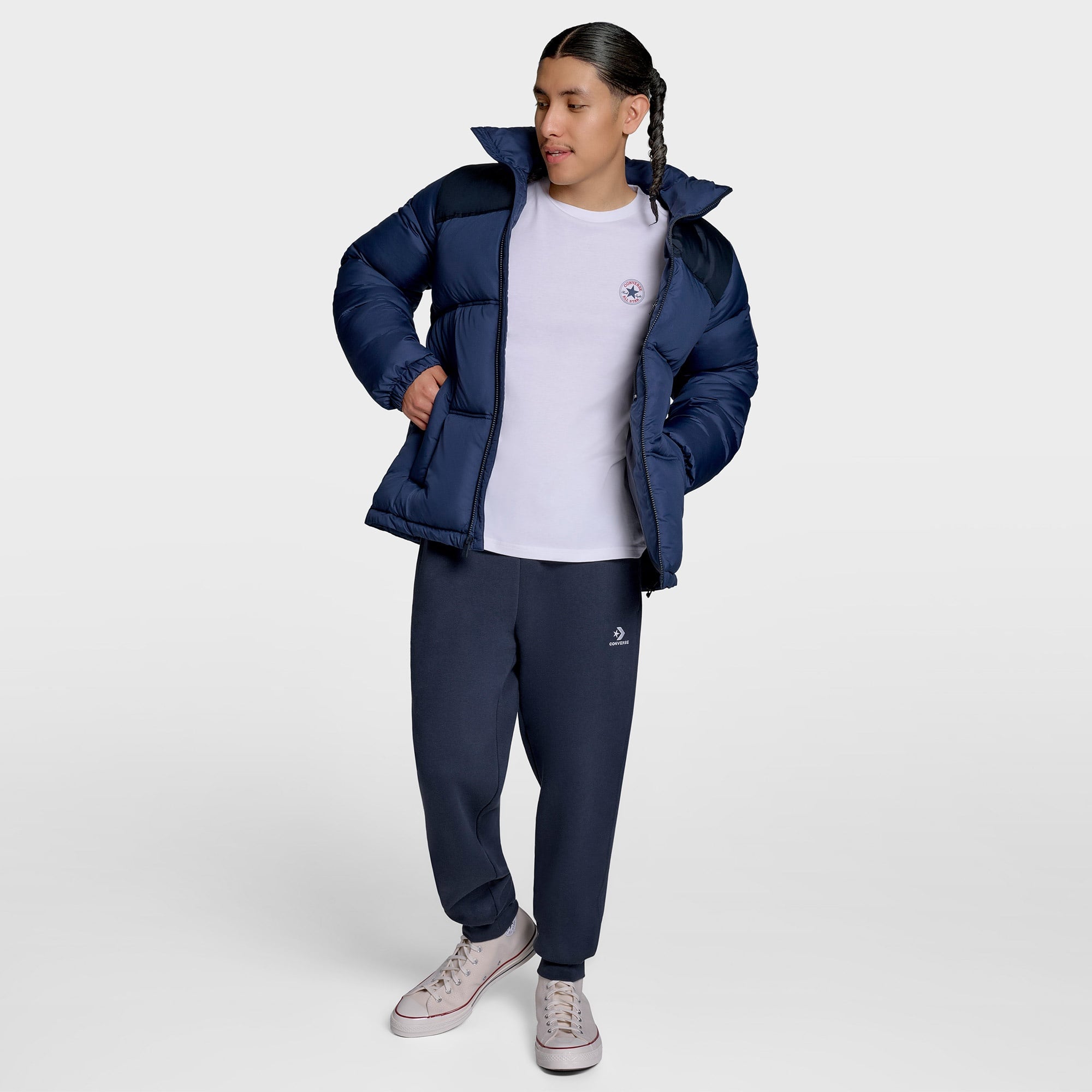 Converse Erkek Lacivert Puffer Mont