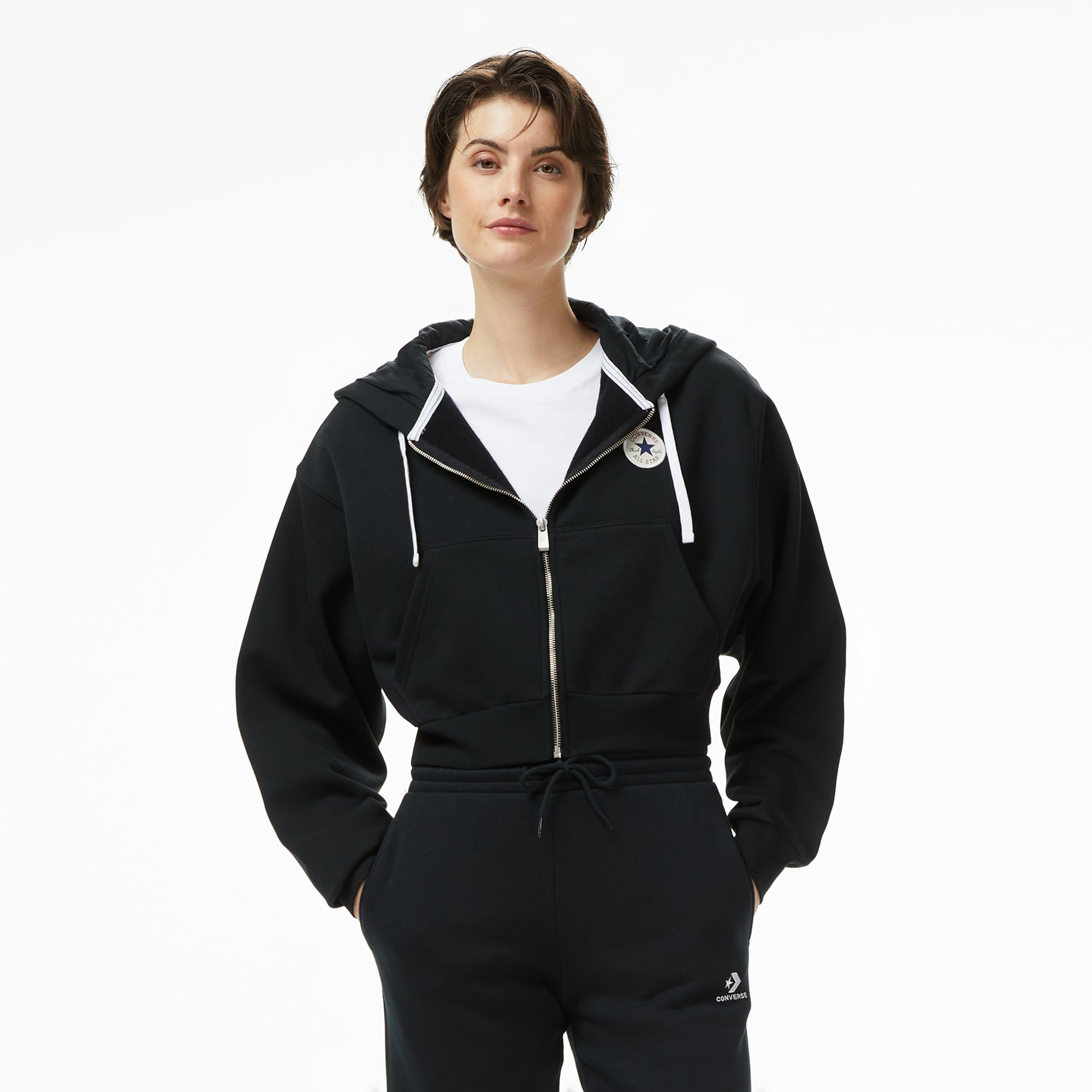  Converse Kadın Siyah Hoodie