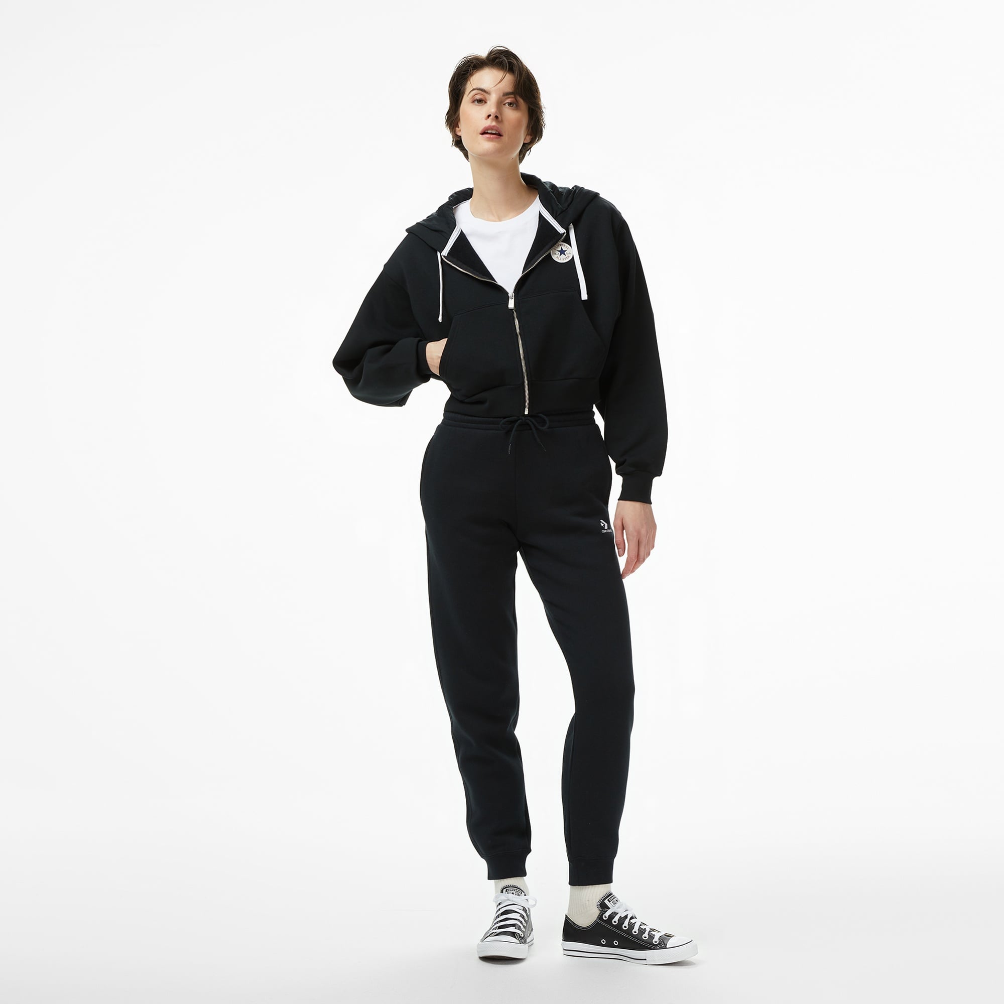 Converse Kadın Siyah Hoodie