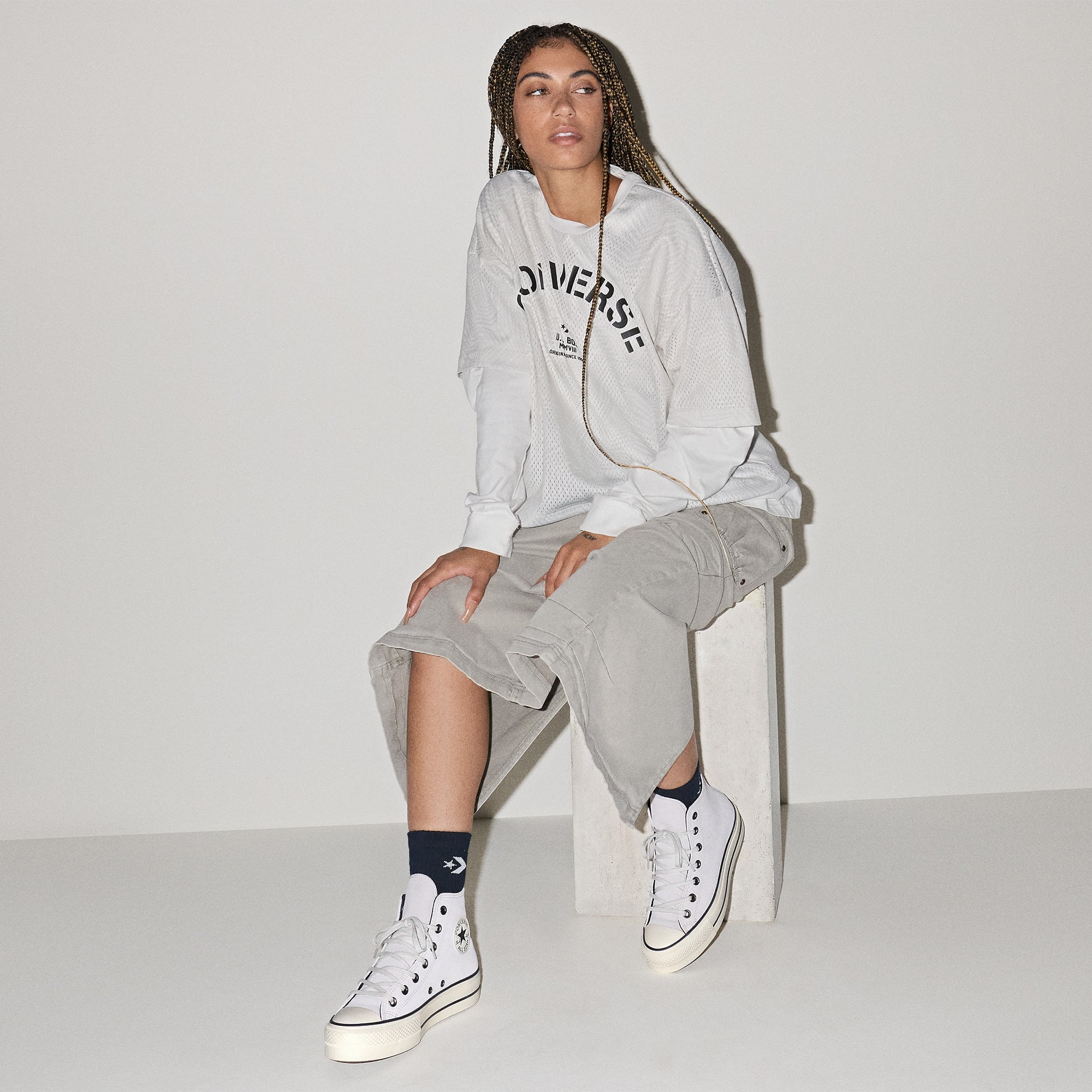 Converse Converse Mor Chuck Taylor All Star Lift Kadın Lila Sneaker | FashFed Mor - 9. görsel