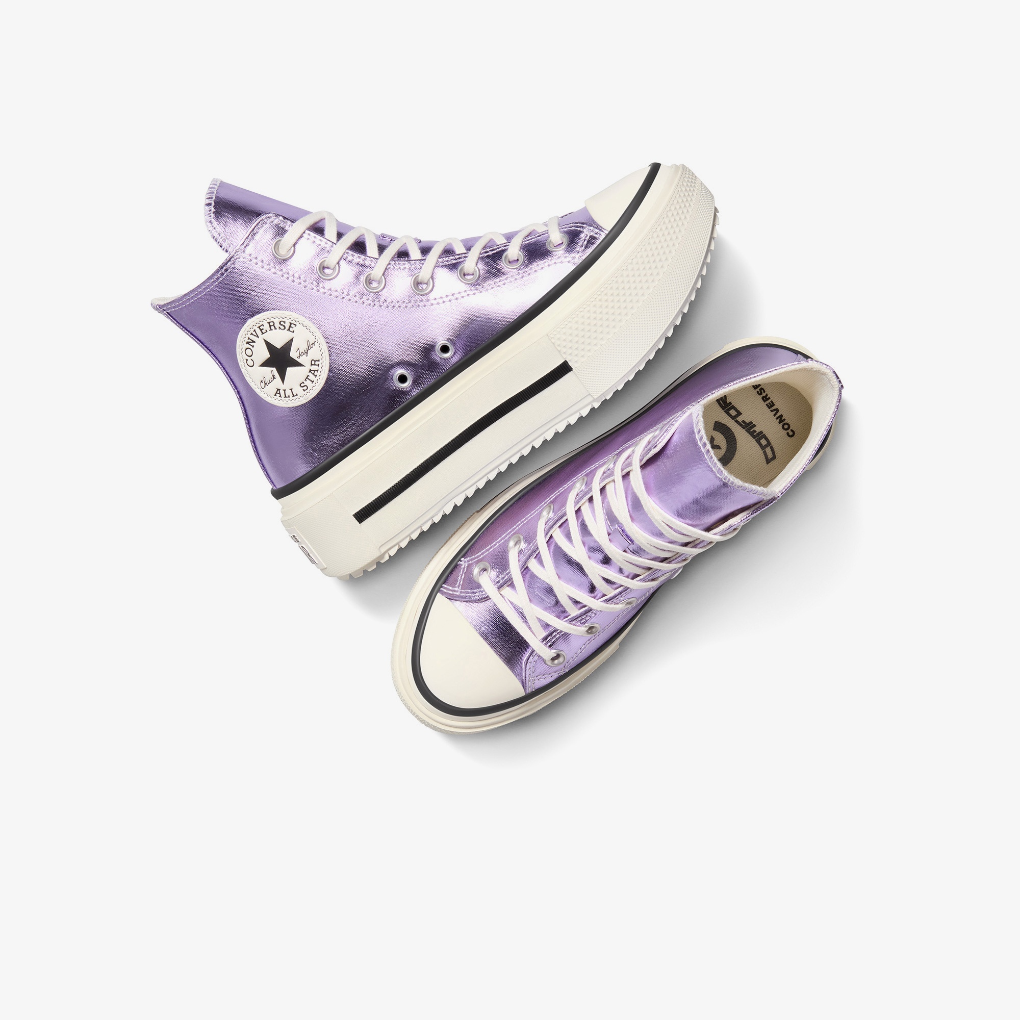 Converse Chuck Taylor All Star Lift Double Stack Unisex Mor Sneaker
