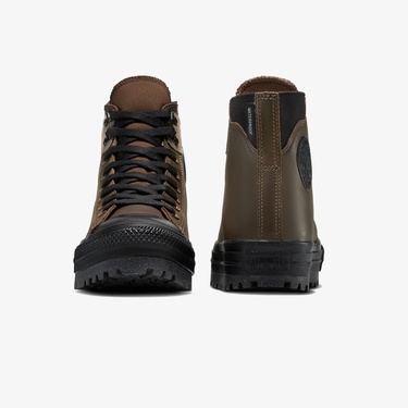  Converse Chuck Taylor All Star City Trek Unisex Kahverengi Deri Su Geçirmez Bot