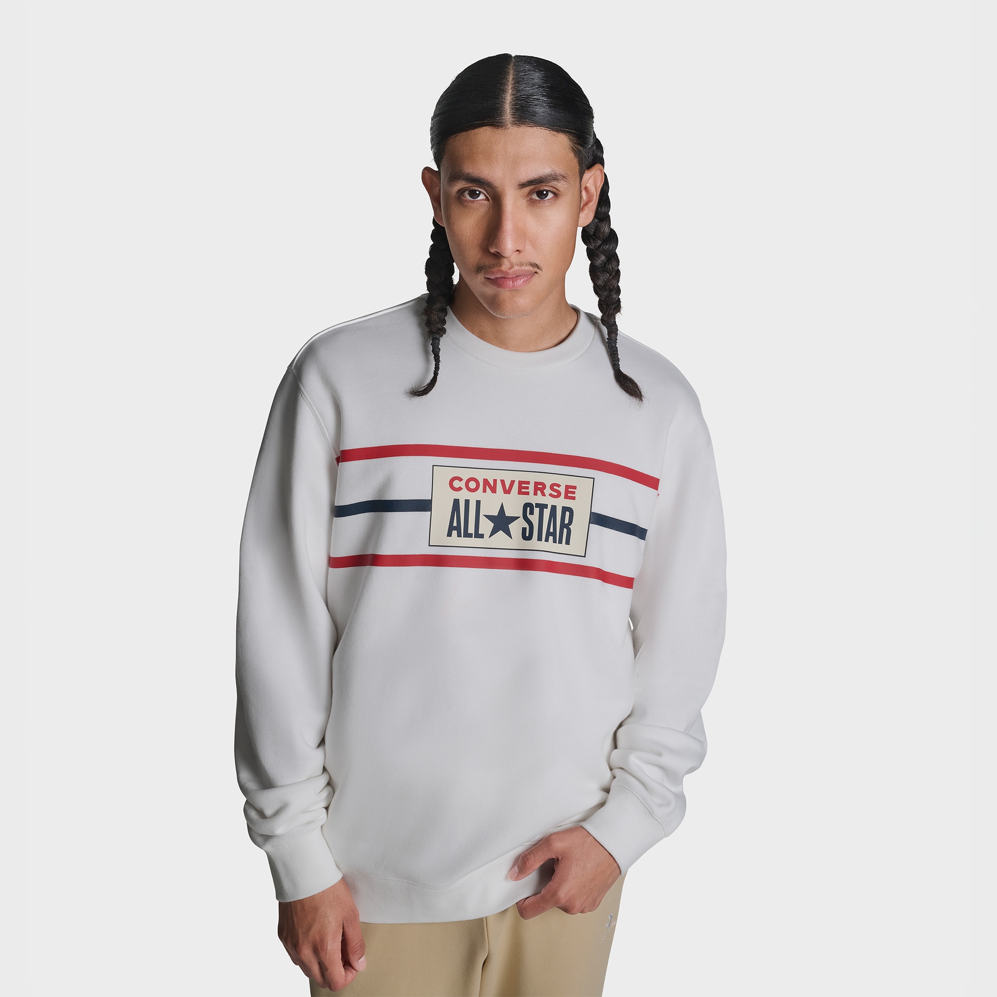 Converse Erkek Beyaz Sweatshirt