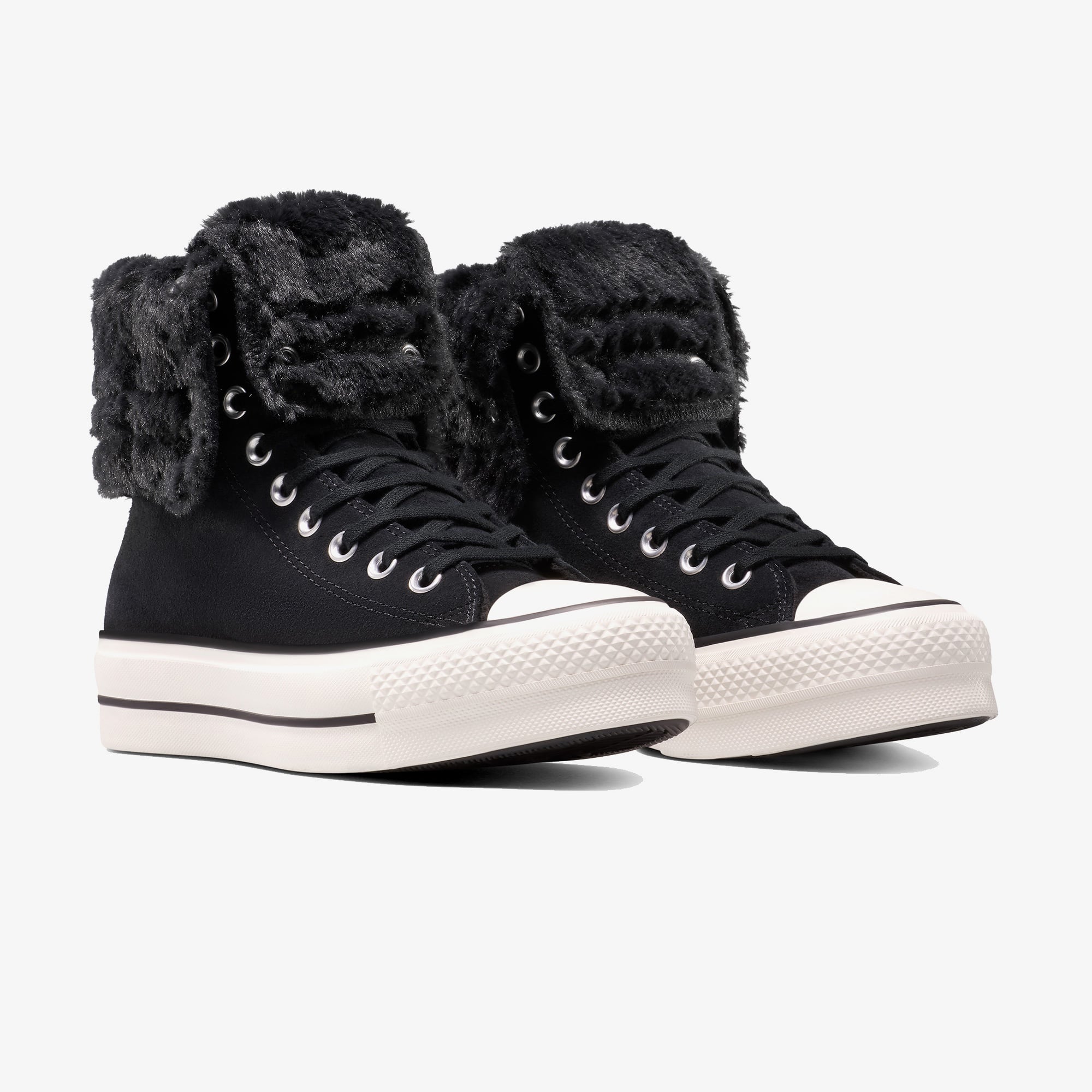 Converse Chuck Taylor All Star Fold Over Lift Kadın Siyah Sneaker