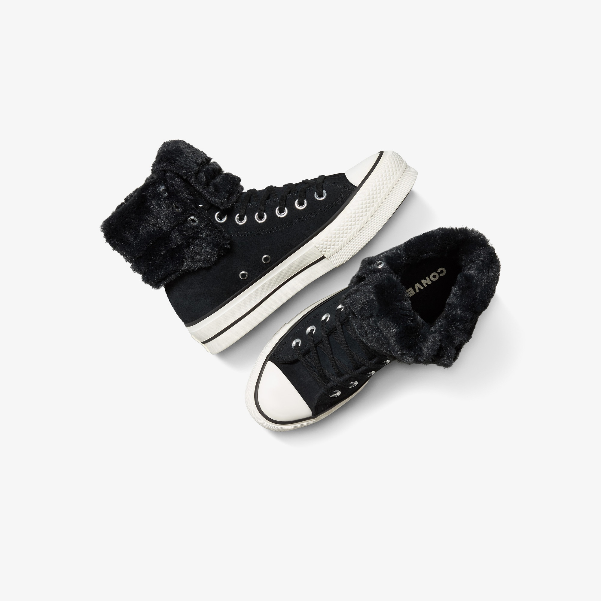 Converse Chuck Taylor All Star Fold Over Lift Kadın Siyah Sneaker